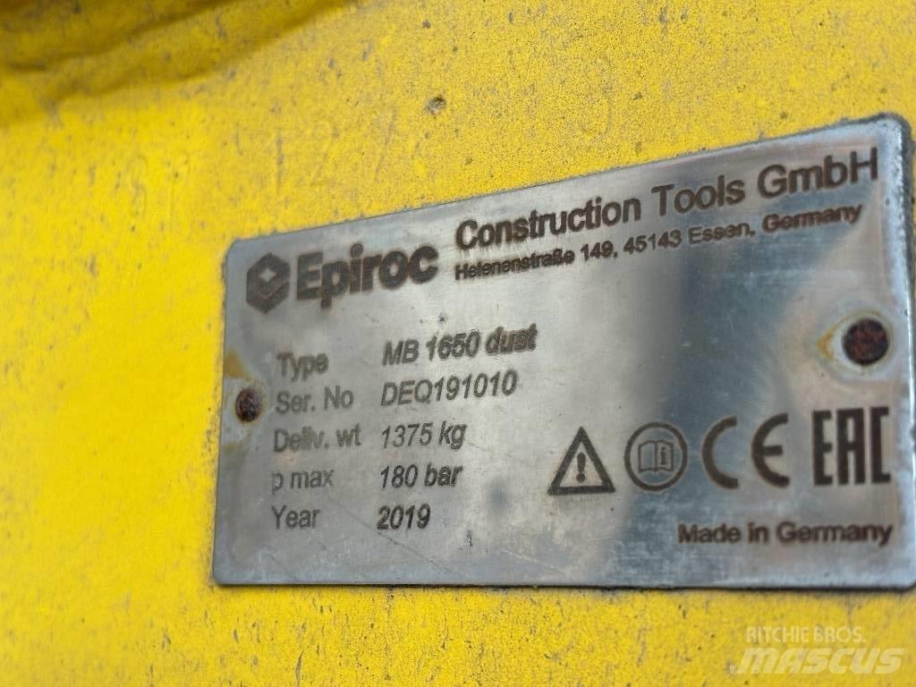Epiroc MB 1650 Dust Hüdrohaamrid