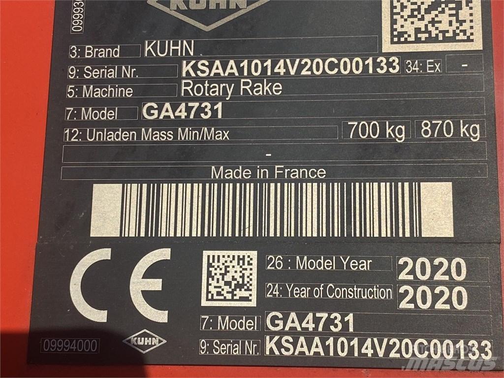 Kuhn GA 4731 Vaalutid
