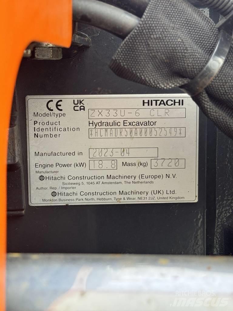Hitachi ZX 33 U-6 Miniekskavaatorid < 7 t