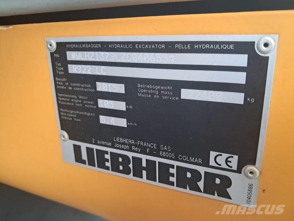 Liebherr R 922 LC Roomikekskavaatorid