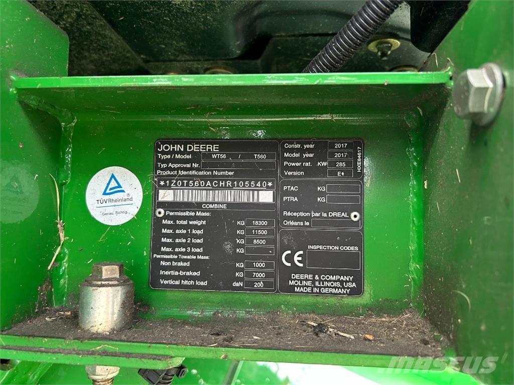 John Deere T560 Teraviljakombainid