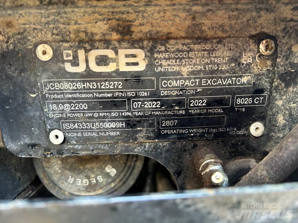 JCB 8026 CTS Miniekskavaatorid < 7 t