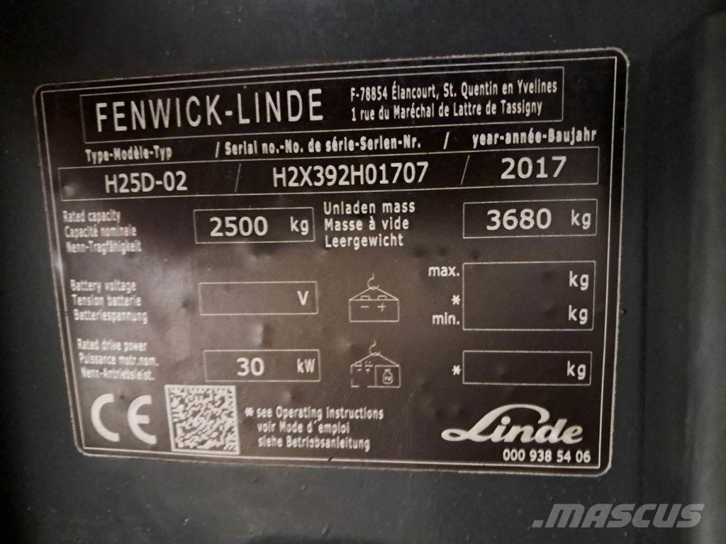 Linde H25D-02 Diiseltõstukid