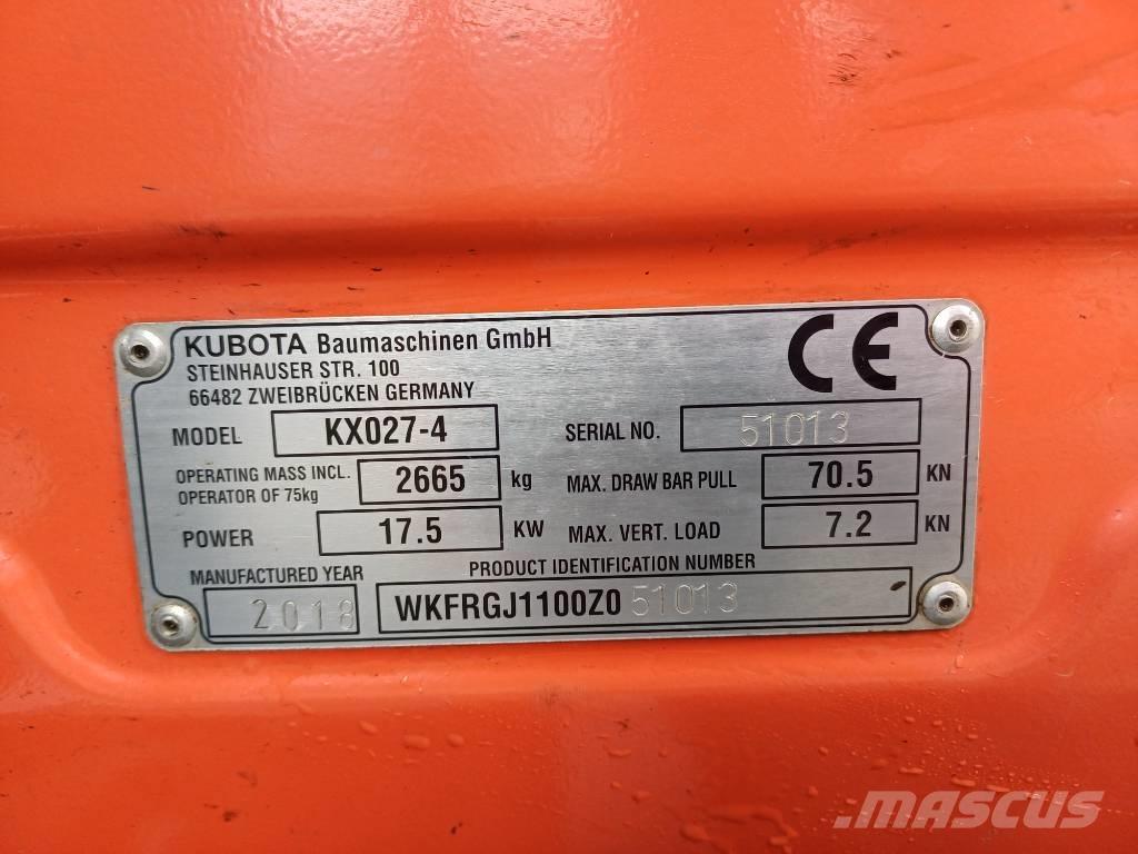 Kubota KX027-4 Miniekskavaatorid < 7 t