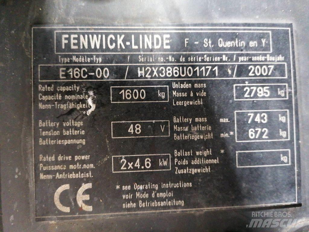 Linde E16C-00 Elektritõstukid