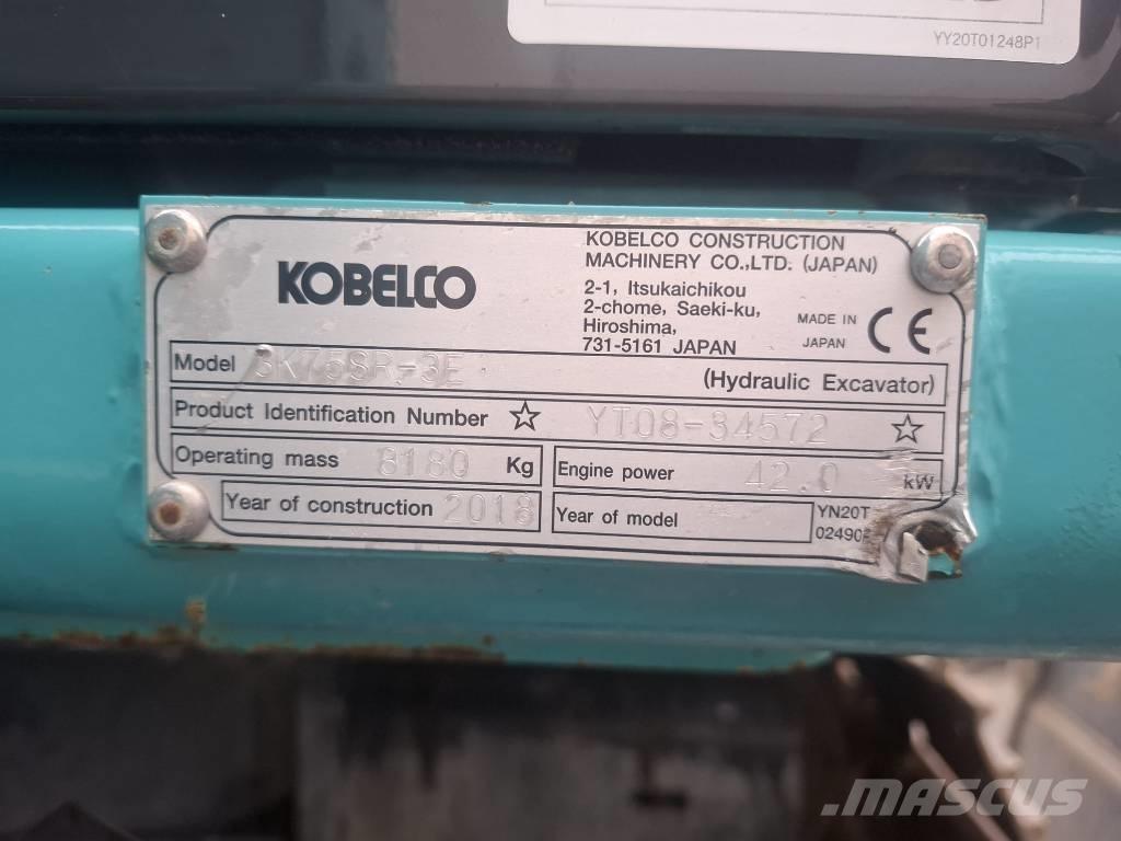 Kobelco SK 75 SR-3E Väikeekskavaatorid 7t-12t