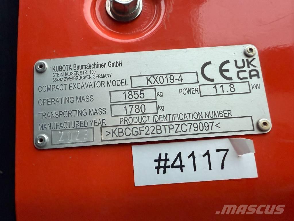 Kubota KX 019-4 Miniekskavaatorid < 7 t
