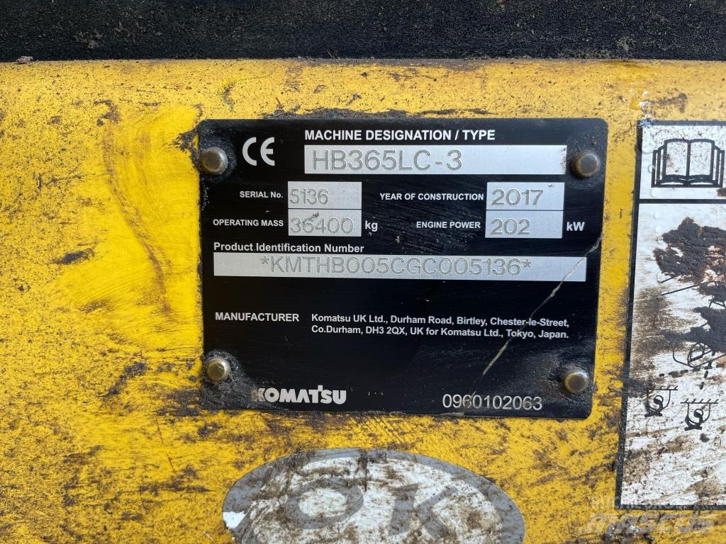 Komatsu HB 365 LC3 Roomikekskavaatorid