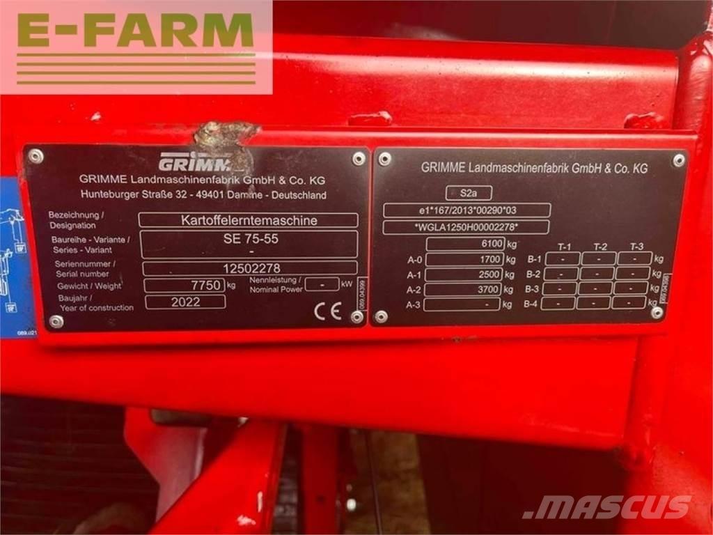 Grimme se 75-55 sb Kartulikombainid ja kaevajad