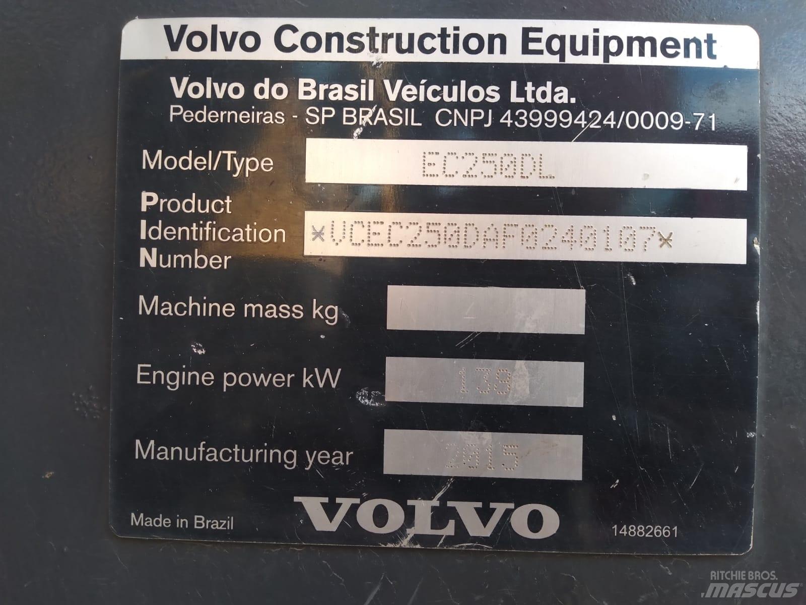 Volvo EC 250 D L Roomikekskavaatorid