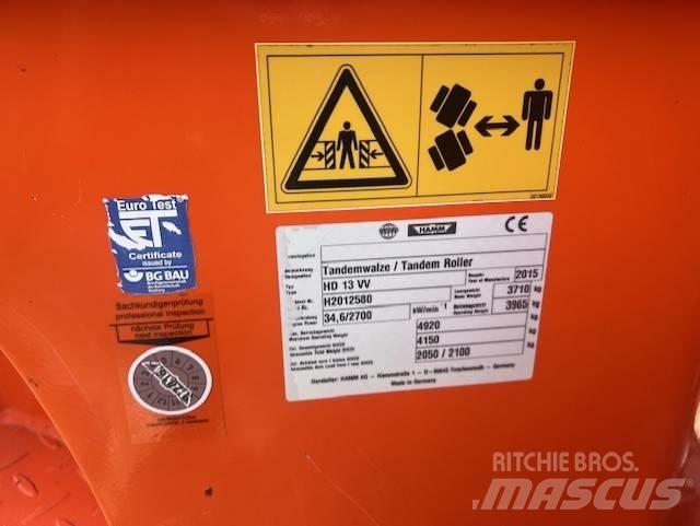 Hamm HD 13 VV, Vält Tandemrullid