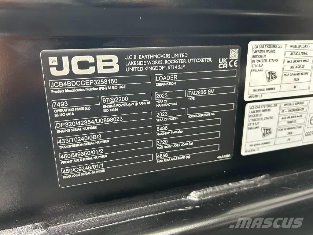 JCB TM280S Põllumajanduslikud teleskoopkäitlejad