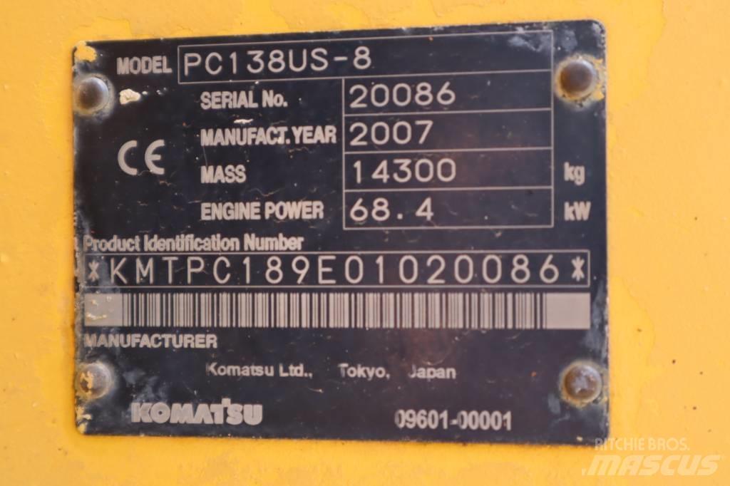 Komatsu PC138US-8 Roomikekskavaatorid