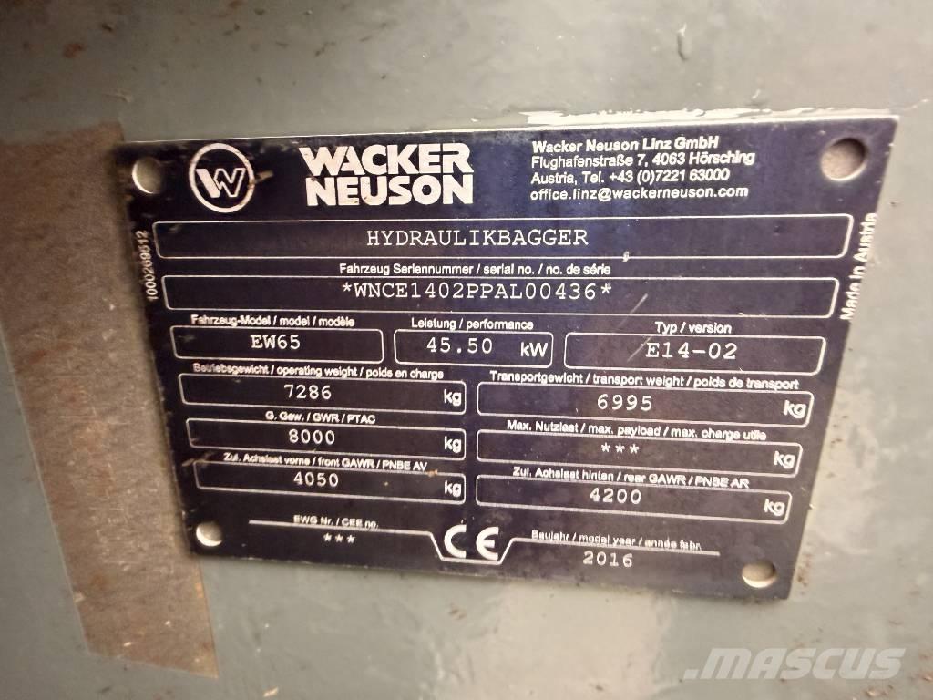Wacker Neuson EW65 Ratasekskavaatorid