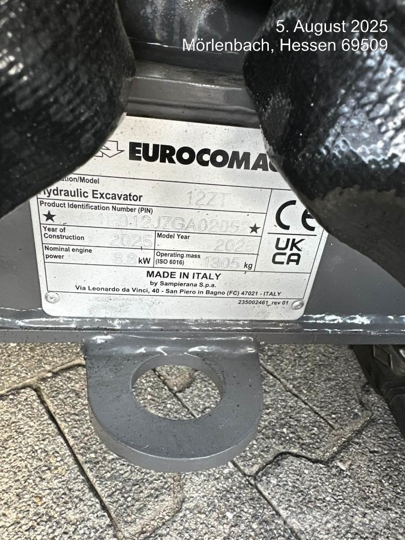 Eurocomach 12ZT Miniekskavaatorid < 7 t