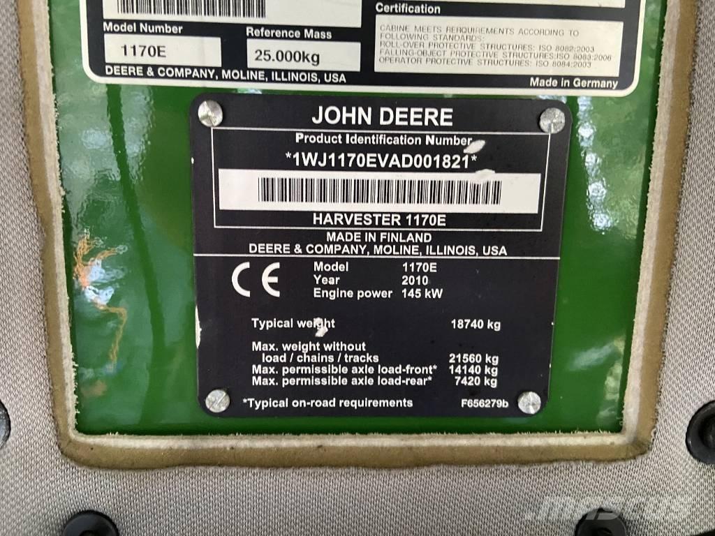 John Deere 1170 E Harvesterid
