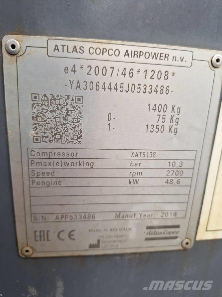 Atlas Copco XATS138 Kompressorid