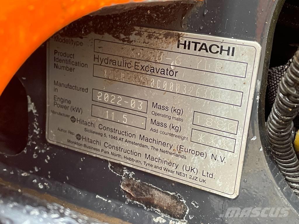 Hitachi ZX 19 U-6 Miniekskavaatorid < 7 t