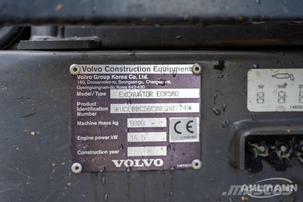 Volvo ERC58D Miniekskavaatorid < 7 t