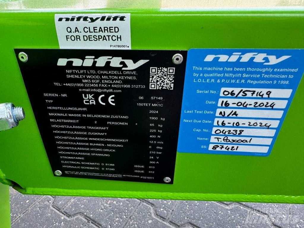 Niftylift 150 TET Järelveetavad korvtõstukid