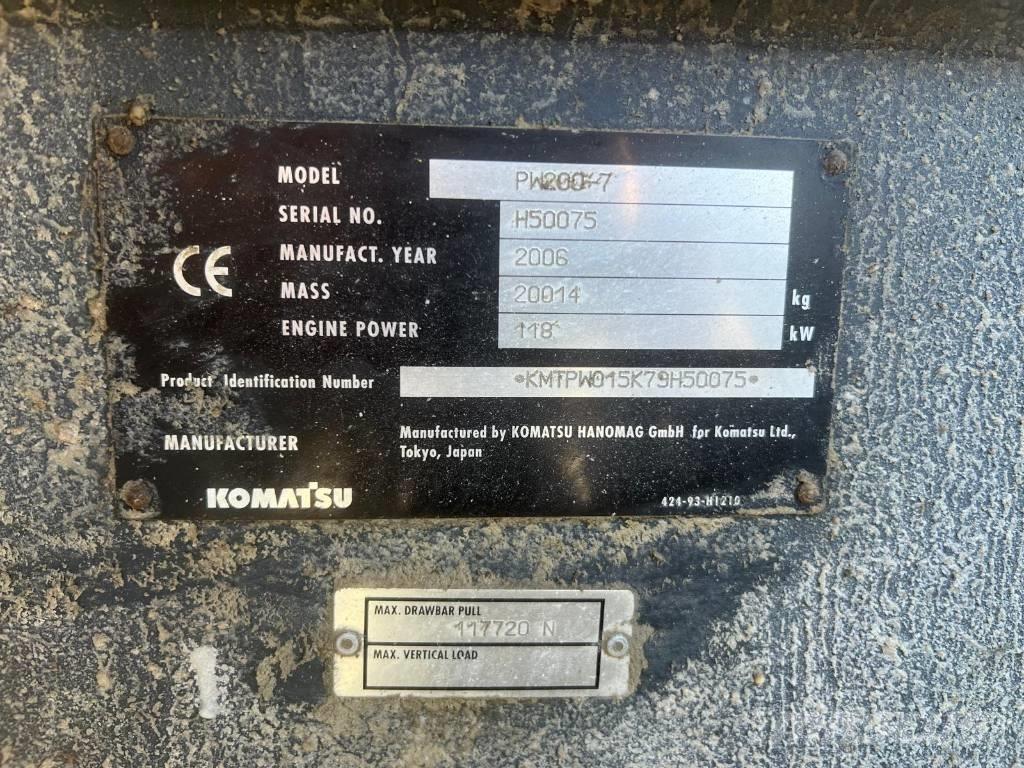 Komatsu PW 200-7 Ratasekskavaatorid