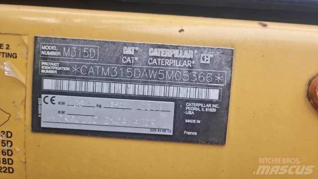CAT M 315 D Ratasekskavaatorid
