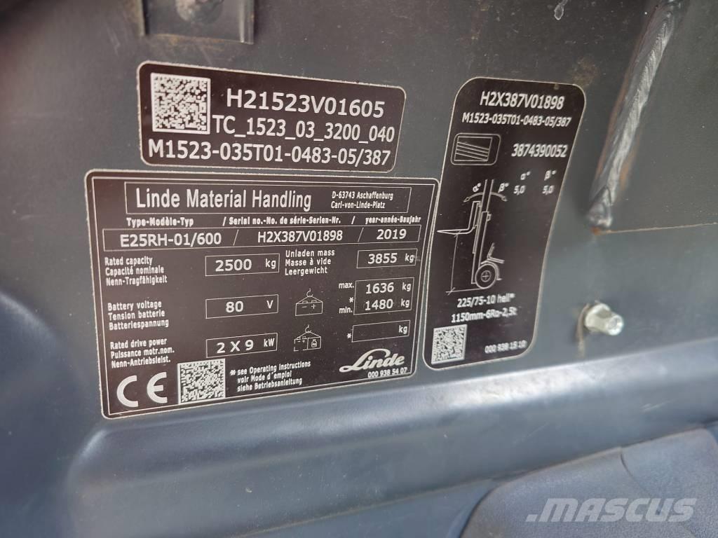Linde E25/600RH/387 Elektritõstukid