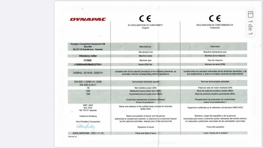 Dynapac CC 800 Plus Tandemrullid