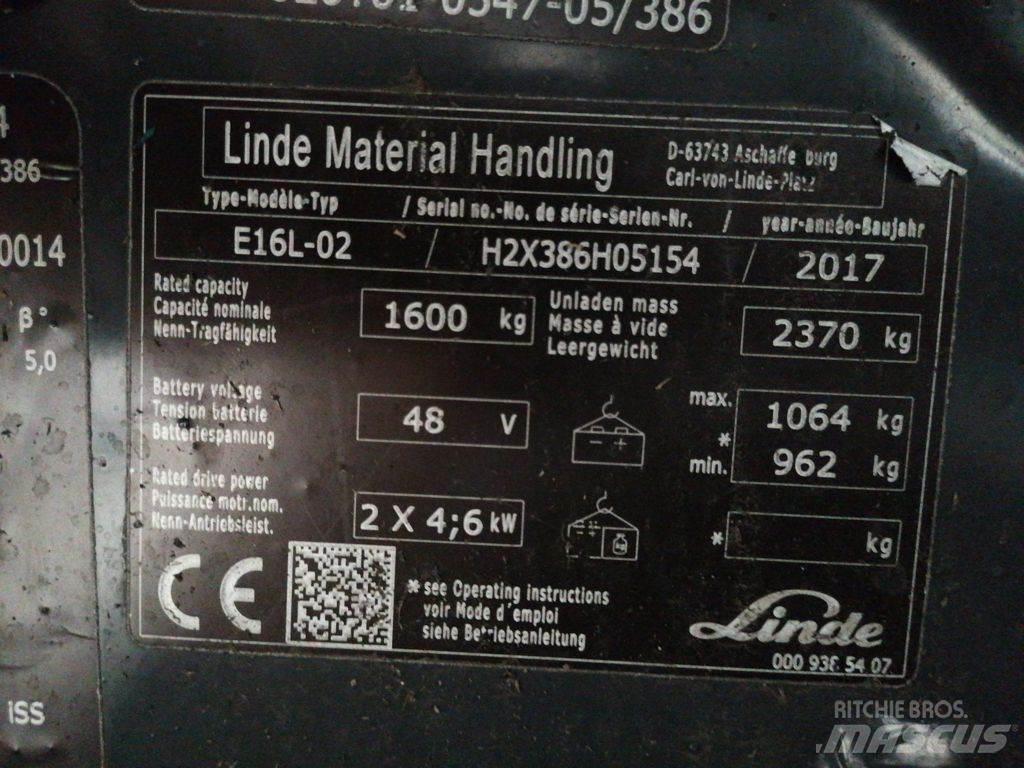 Linde E16L-02 Elektritõstukid