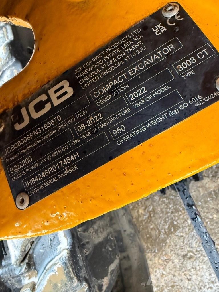 JCB 8008 CTS Miniekskavaatorid < 7 t