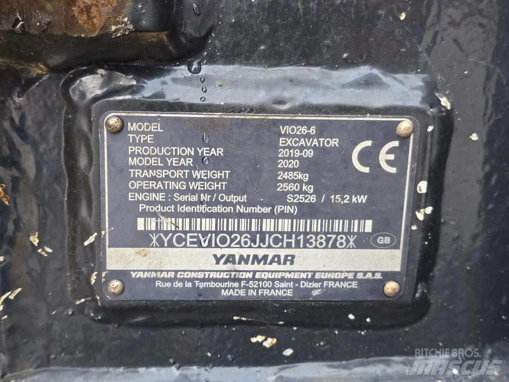 Yanmar VIO 26-6 Miniekskavaatorid < 7 t
