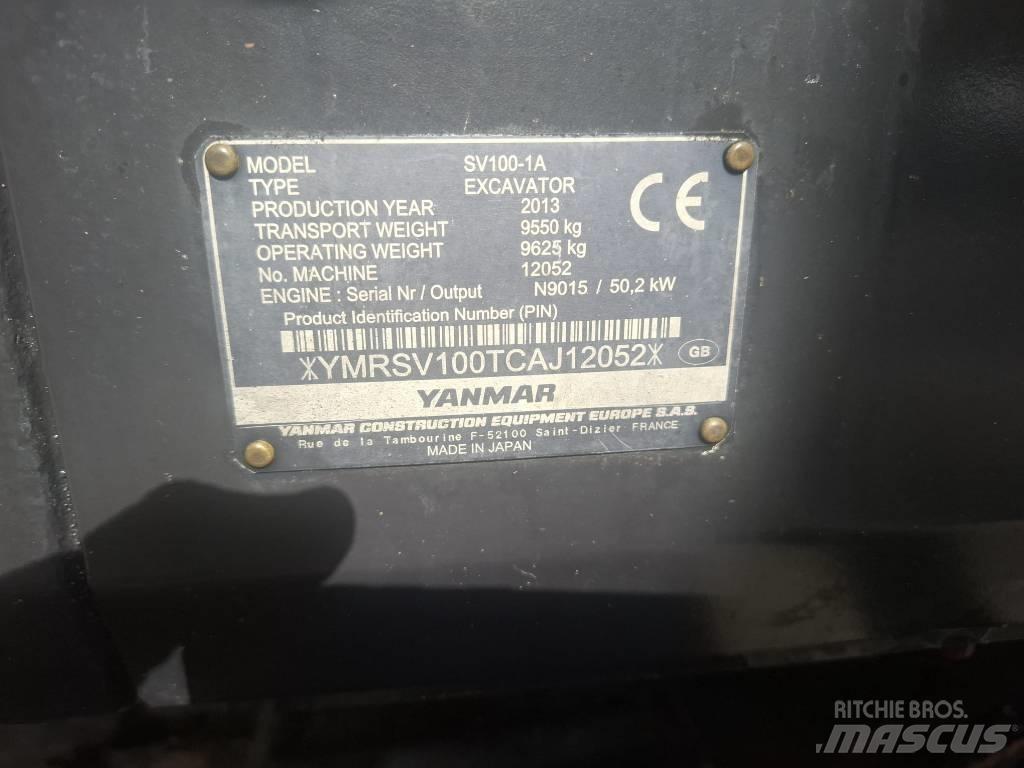 Yanmar SV 100-1A Väikeekskavaatorid 7t-12t