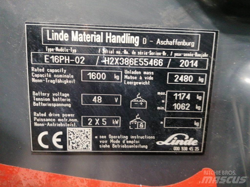 Linde E16PH-02 Elektritõstukid