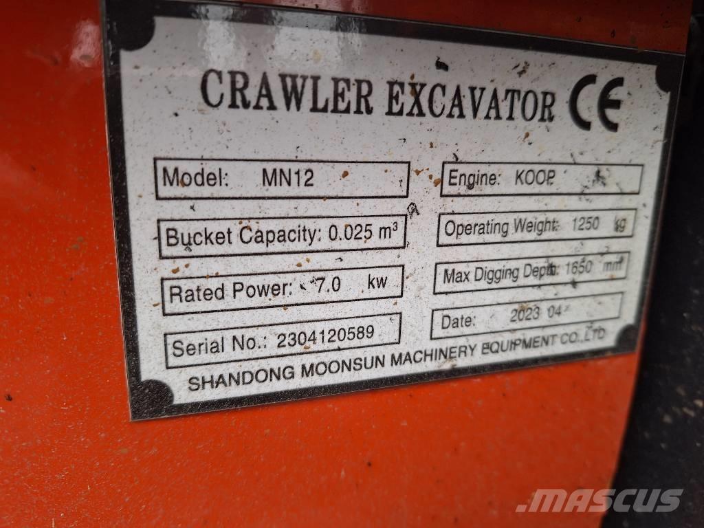  Moonsun MN12 Miniekskavaatorid < 7 t