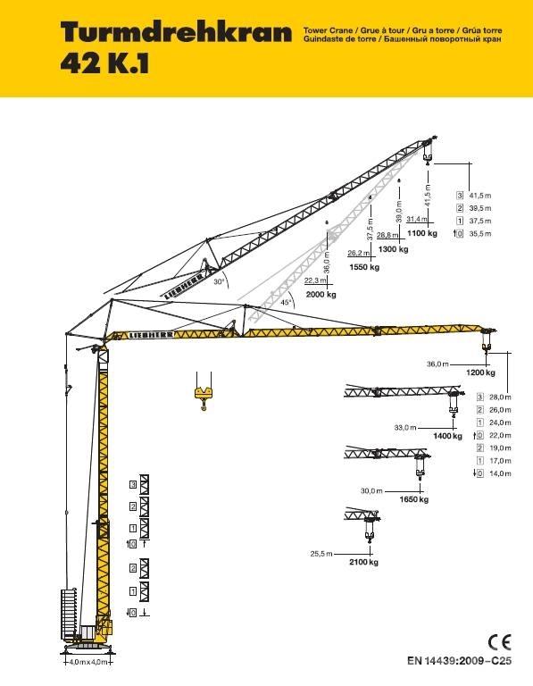 Liebherr 42 K.1 Tornkraanad