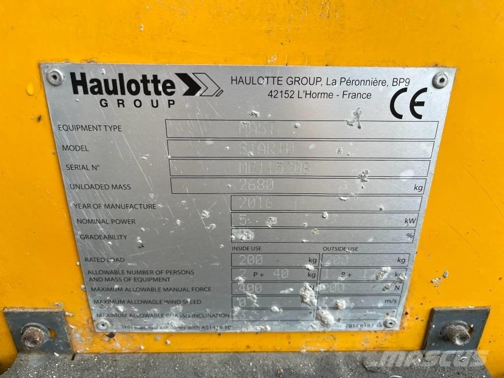 Haulotte Star 10 Vertikaalsed mast tõstukid