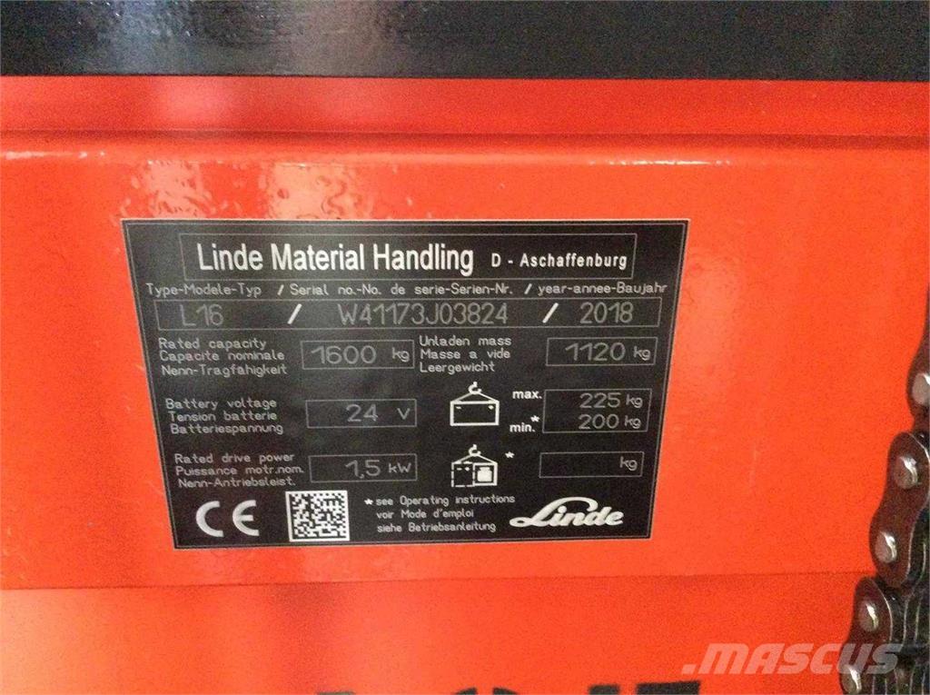 Linde L16 Platvormiga virnastajad