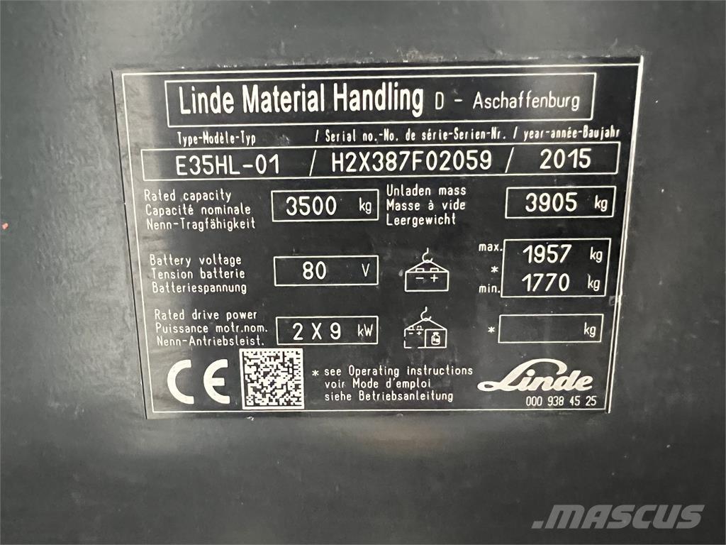 Linde E35HL-01 Elektritõstukid