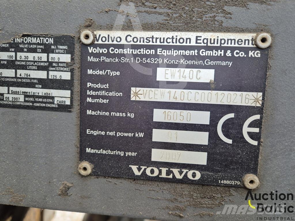 Volvo EW 140 C Ratasekskavaatorid
