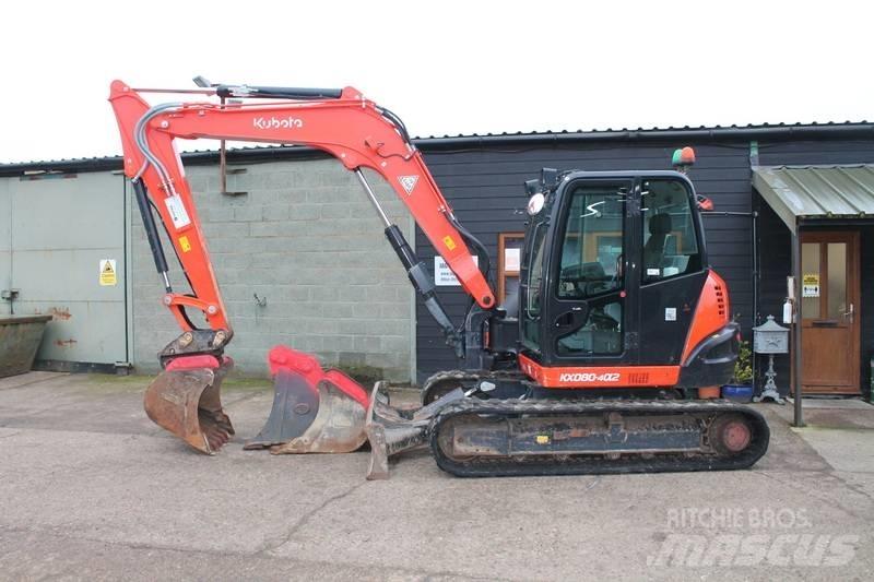 Kubota KX 080-4 Väikeekskavaatorid 7t-12t