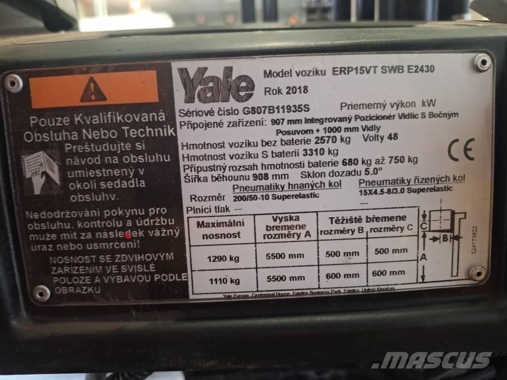 Yale ERP15VT Elektritõstukid