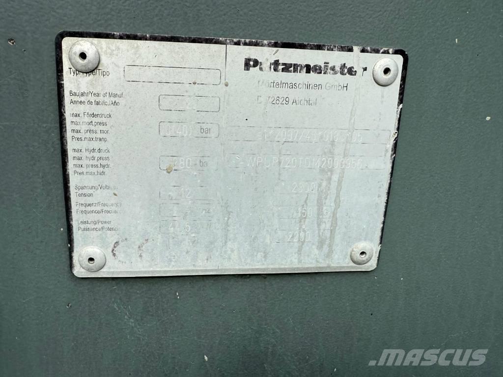 Putzmeister P 720 TD Betooni pumpautod