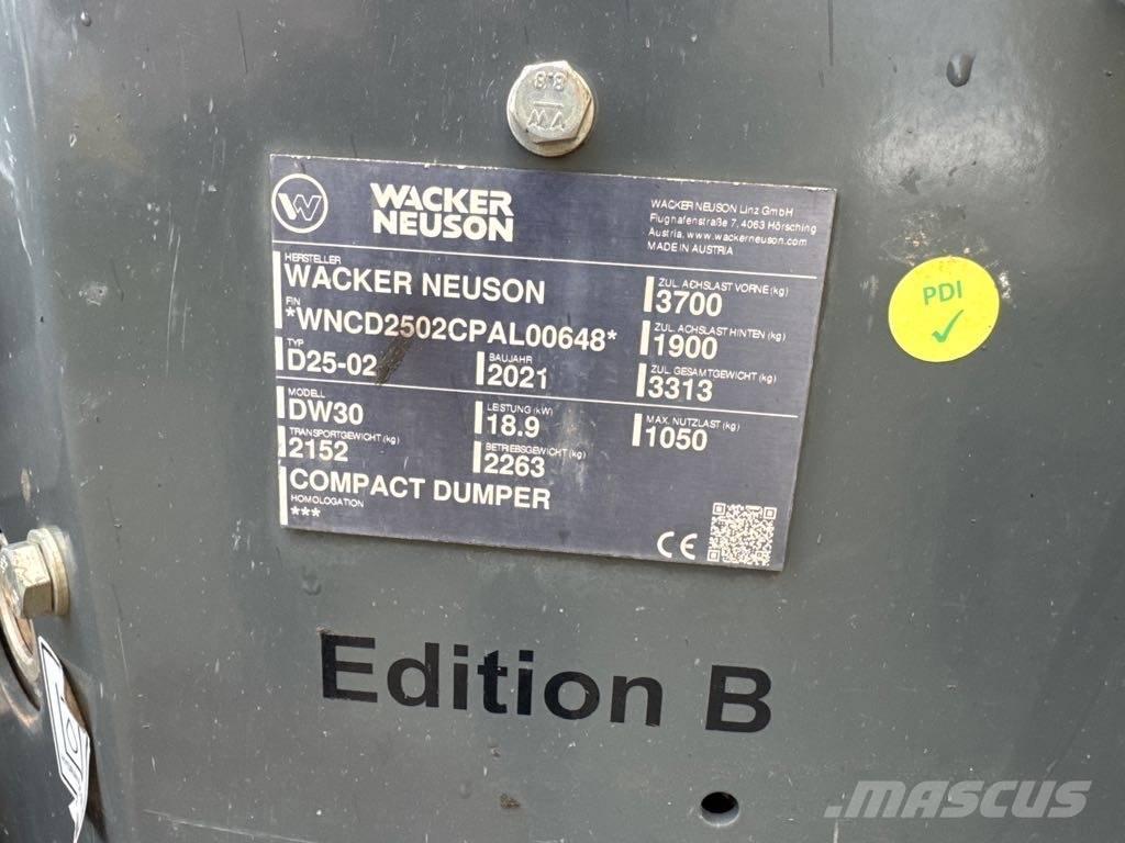 Wacker Neuson DW30 Väikekallurid