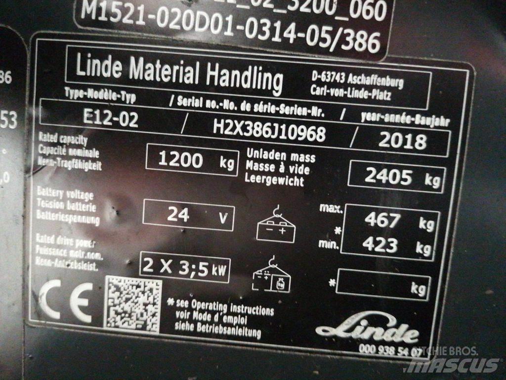 Linde E12-02 Elektritõstukid
