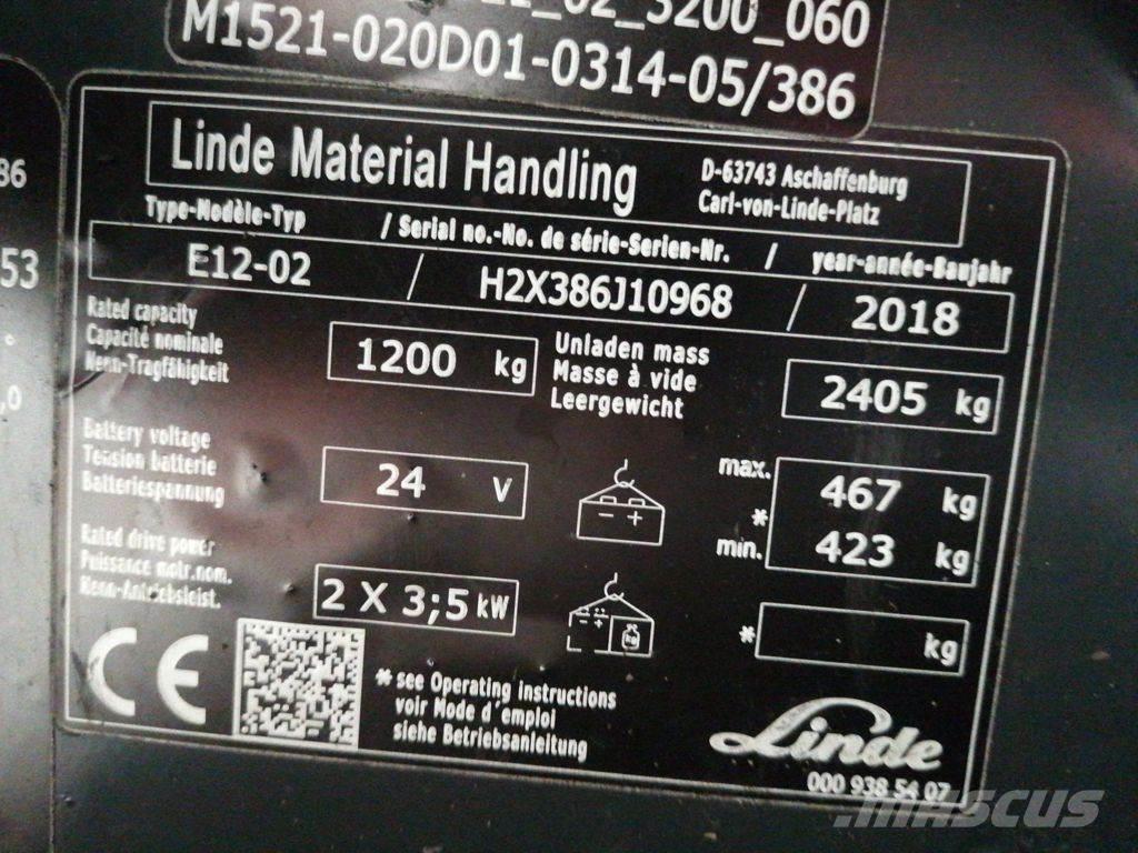 Linde E12-02 Elektritõstukid