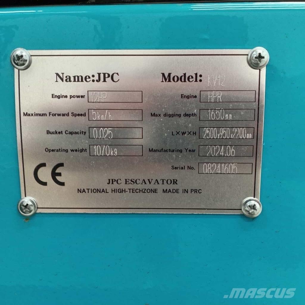JPC KV 12 Miniekskavaatorid < 7 t
