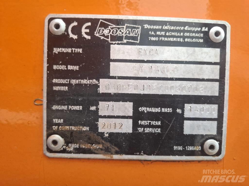 Doosan DX 140 LC Roomikekskavaatorid