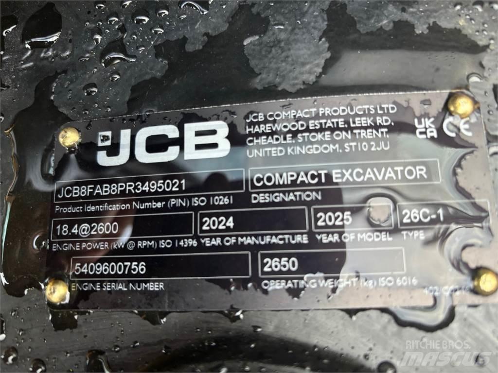 JCB 26C-1 Miniekskavaatorid < 7 t