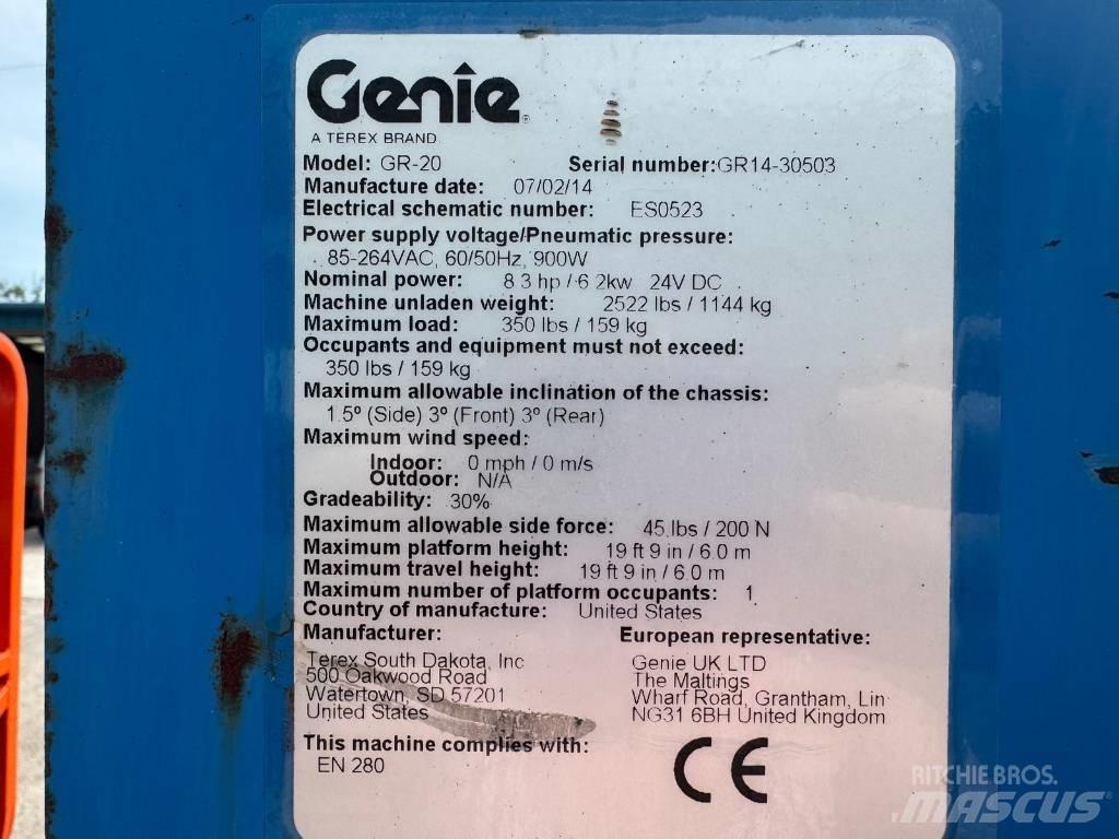 Genie GR 20 Vertikaalsed mast tõstukid