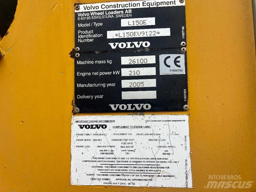 Volvo L 150 E Rataslaadurid